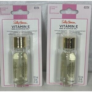 Lot of 2 Sally Hansen Vitamin E Nail & Cuticle Oil 0.45 fl oz/ea NEW